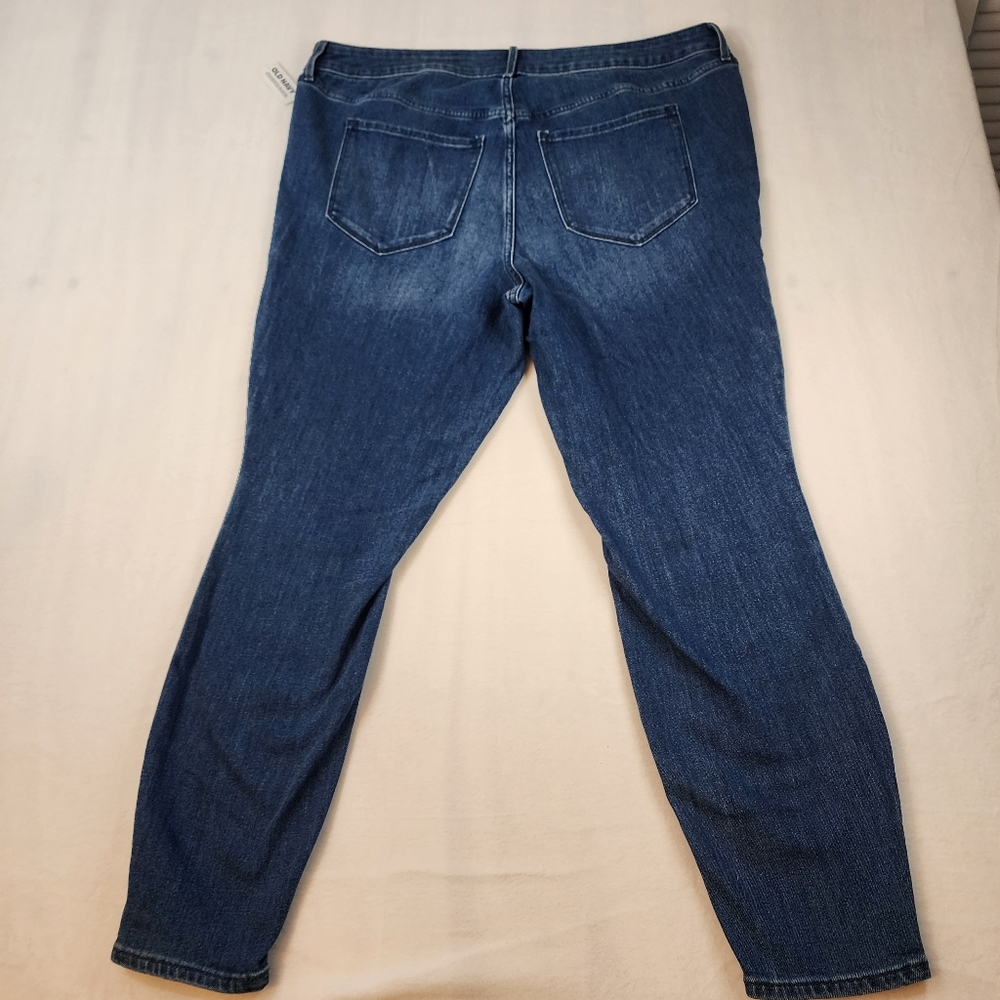 NWT Old Navy Jeans Womens 20 Wow‎ Super Skinny High Rise Blue Classic Stretch - Picture 10 of 11